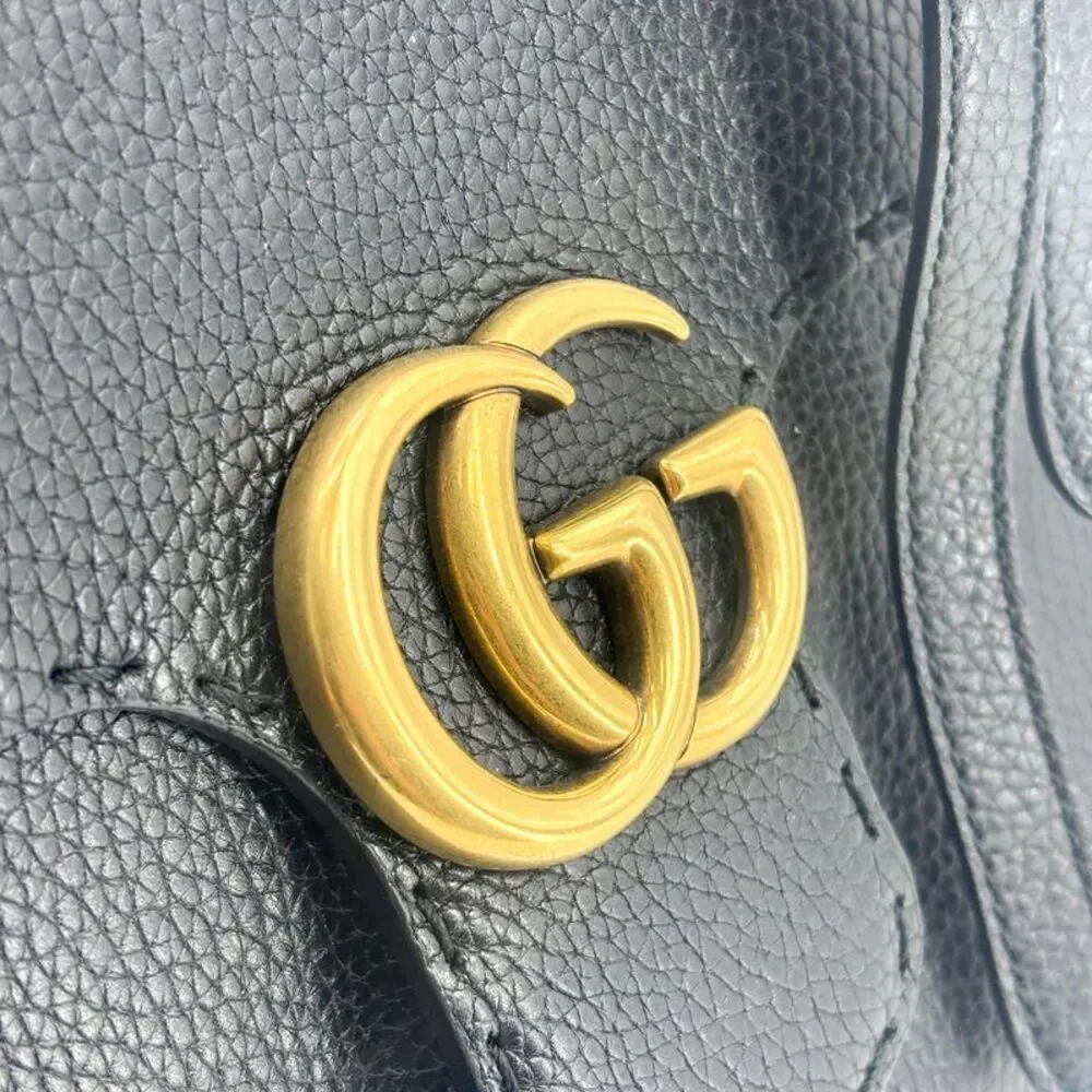 Gucci GG Marmont Mini Top Handle Bag Black